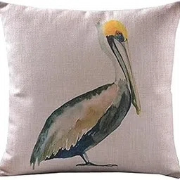 CoolDream Home Decor Sofa Cotton Linen Pelicans Throw Pillow Cover 16-inch-by-16-inch (20inch)-image-30
