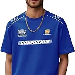 jump cuts || Mens || Confidence Printed || Round Neck || Half Sleeve || Cotton Blend || Tshirt-picture-18