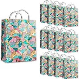 Untumble Paper Gift Bags (12 Pcs, 8.5x7x3.5 Inch) Crystal Charm Printed Medium Size - Return Gifts Paper Bag for Birthday, Baby shower, House Warming, Wedding Gifts - Goodie Bags & Favour Bag-picture-23