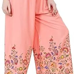 AlifAttire Women's Rayon Florel Printed Palazzo (Waist Size-28inch-44inch I Length-39inch)-picture-45