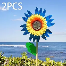 HEAVENGLOW 2 Pieces Sunflower Garden Stake Spring Autumn Outdoor Decorative for Pathway Color C-image-94