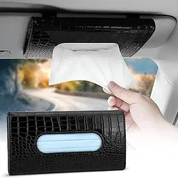 1PCS Car Tissue Holder, Sun Visor Napkin Holder, PU Leather Car Tissue Box Holder, Mask Dispenser for Car, Backseat Tissue Case, Car Tissue Holder Visor for Auto, Car Accessories for Women-image-23