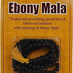 Original Karungali Malai Jaap Mala 108 1 Premium Ebony Wood Beads, 8MM, Natural Unpolished, Lab Tested, Certified Black Ebony Mala for Men & Women-image-27