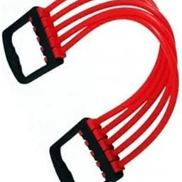 Personal Rubber Rope Adjustable 5 Silicone Stripes Chest Expander Resistance Tube Resistance Tube - Red (Pack of 1)-picture-14