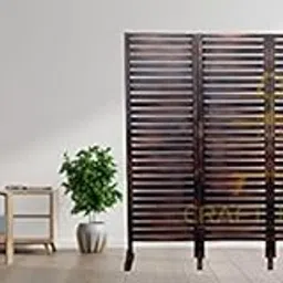CRAFT DECOR Wooden partition for Living Room | Wood Screen for Pooja Room | Hall Partition | Separator for Living Room | Modern Decorative Wall Divider | Folding Door Screen Kitchen | Foldable Panel-picture-21