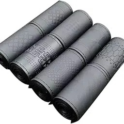 Prusty's Pure Micro Fibre Leather Stitching Steering Wheel Cover for Car -Pack of 1-image-1