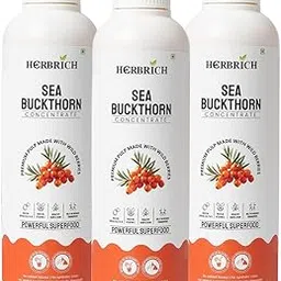 HERBRICH Himalayan Sea Buckthorn pulp (300ml) – 100% Pure Berry Concentrate, Rich in Omega 3-6-7-9, Antioxidants & Vitamin C, Immunity Booster, No Sugar Added, Supports Skin & Heart Health (pack 3)-picture-25
