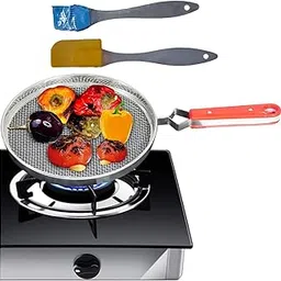 ITYLIFE CITYLIFE Fulka Grill pan roti Maker, papad Maker, Grill Non Stick, SS Papad Roaster tool, Cooking pan Home Essential Items pulka Grill for Home Gas Stove Fulka Grill, Pack of 1-picture-21