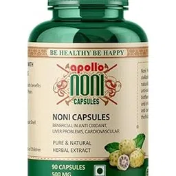 Apollo Noni Good Health Capsules For Anti oxidant, Liver Problems, Cardiovascular - 90 Veg Noni Capsules with Pure Noni | Liver Detox Supplement For Men & Women-image-25