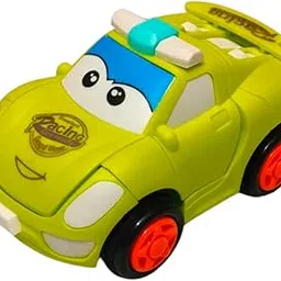 Zon Ex Mini Transformer Robot Car Toy, Push and Go Mechanism, Lime Yellow-picture-26
