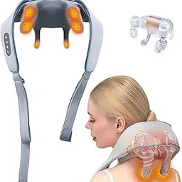 Neck And Back Shoulder Massager for Pain Relief Deep Tissue 5D Kneading Shiatsu Roller Massage Machine for Body Aches Pains with Infrared Heat Therapy for Body Relax-picture-31