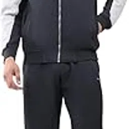 monte carlo Men’s Regular Fit Collared Neck Full Sleeve Solid Winter Tracksuit | Soft Warm Material | Stylish Sports & Casual Winter Wear for Men (Pack Of 1)-picture-34