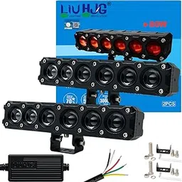 180W Dual Color Yellow & White LED Fog Light | 9V Universal Car, Bike, Van & Truck Fog Lamp | Heavy-Duty Waterproof Lighting Solution | Energy Efficient High Bright Lamp | Pack of 2-image-55