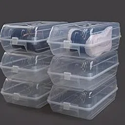 Stackable Shoe Storage Box with Transparent Lid | Plastic Shoe Organizer with Secure Lock | Dustproof & Foldable Shoe Case for Closet, Entryway & Underbed Use (Transparent, 6)-picture-19