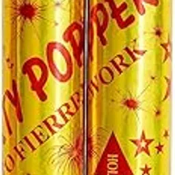 Party Popper Confetti Cannon, 30cm Gold and Red Design Safe Indoor Party Supplies (Pack of 2)-picture-30