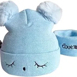 f y v Baby Kids Rabbit Ear Beanie Winter Warm Cap - (1-6 Years)-picture-69