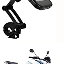 Motorcycle Bike Phone Holder, Waterproof Mobile Mount with TPU Touch Screen, 360° Rotating Universal Bicycle Holder for Smartphones Under 6.5 Inches Compatible with Y-amaha-F-Z-S-image-78