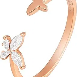zavya 925 Sterling Silver Butterfly Ring | Majestic Cubic Zirconia Gift Ideas-Women Ring | With Certificate of Authenticity and 925 Hallmark-picture-58