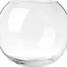 SHOBHANA ENTERPRISES Crystal Clear Glass Fish Or Terrarium Round Bowl W/C (6 Inch, Rust Resistant)-picture-27