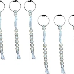 AV Fashion India - 7 Beads Finger Tasbeeh | Saat Daana tasbih for Prayer/Islamic Crystal Stone Mala/Beautiful Tasbih for Muslims for HAJJ and UMRAH | Hand TASBEEH | Pack of 6/White Colour-picture-59