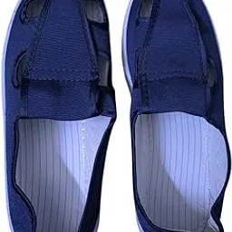 global statclean systems Canvas ESD Shoes, Four Holes Type, Colour: Blue, Size-picture-14
