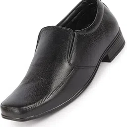 fausto Men Leather Formal Pull-On Shoes image 1