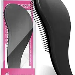 Majestique Detangler Brush Tangle Free Hair Brush Kids Detangling Brushes No Tangle Knots Free Naturals Glide Thru No Pain Hair Comb For Women, Girls Curly Hair (1 Colored -Size 7.4 Inch Multicolor)-image-0