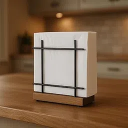 Serenz, Napkin Holder for Table – Pack of 1, Black, Napkin Stand for Table | Tissue Dispenser for Dining Table | Elegant Tissue Holder for Dining Table | Wooden Tissue Holder for Kitchen, Restaurant-picture-47