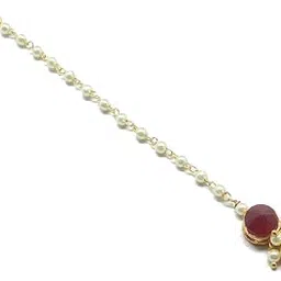 radhesh creation and jewellery Gold Plated Small Size Maangtikka for Baby Girl-picture-38