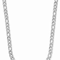 Chain for Men boys Jewellery Stainless Steel Valentine Long Gents Platinum Necklace Silver for Men Boys Stylish-image-42
