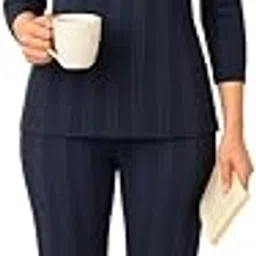 Comfort KSK Lifestyle Thermal Full Sleeves Top & Bottom Set for Women-image-1
