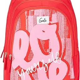 genie Cherish Casual Backpack for Girls |19 In-36 Ltr with Laptop Sleeve, Three Compartments and Organiser with Padded Shoulders |Best for Books,Stationery,Lunch Box & Essentials - Red-picture-17
