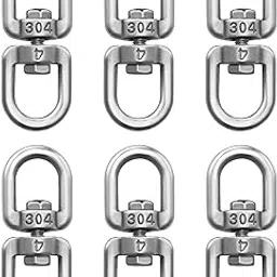 6 Pack M4 Stainless Steel 304 Double-Ended Swivel Hooks, Ideal for Hanging Wind Chimes, Garden Lights, Bird Feeders, and Plant Baskets - Perfect for Gardens, Patios, Outdoor Activities-picture-18