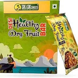 Sk Sweets - Desi healthy dry fruit bar | healthy snacks for adults & Kids | energy bar - Natural Protein Snack with Almonds Cashews Pistachios | Indian Organic Healthy Snack Bar Pack of 10-image-22