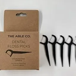 The Able Co. Starch Based With Biopolymer Handle Dental Floss Picks - Gentle On Your Gums As Well As The Environment | No chemical | Soft Floss Thread | No Plastic | Clean And Healthy Teeth and Gums-picture-29