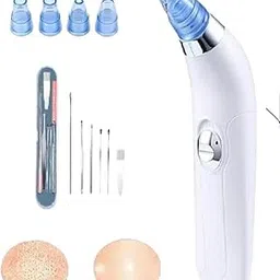 BEDSTEFAR Blackhead Whitehead Extractor Remover 4 In 1 Multi-Function Device Facial Cleansing Tool,Skin Cleaner,Pimple Removal Tool,Acne Pimple Pore Cleaner Vacuum Suction Tool For Unisex(White)-picture-28
