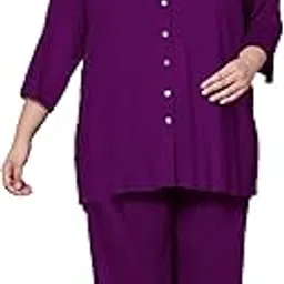 indietoga Women's Plus Size Rayon Co ord Set for Women Western (2XL to 7XL)-picture-29