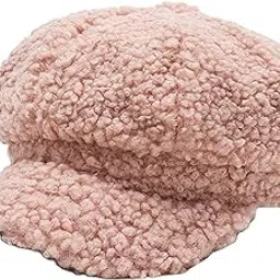 Women Ladies Wool Cabbie Hat Painter Cap Autumn Winter All Match Fashion Pink-image-12