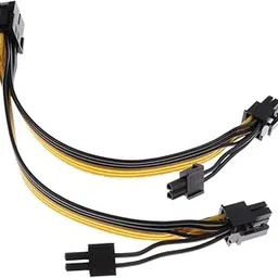 VMS INDIACPU 8-Pin to PCI-E Dual 6+2Pin Power Supply Extension Cable for Graphic Card-image-7
