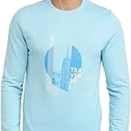 park avenue Men Slim Fit Print Pattern Cotton Polyester Blend Regular Collar Full Sleeve Casual Sweatshirt-picture-20