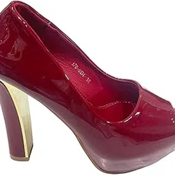 Foot Stuff Platform Peep Toe Pumps, Block Heels, 4", Durable and Comfortable,-picture-45