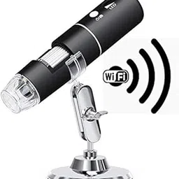 Microware Wifi USB Digital Handheld Microscope Wireless Endoscope Camera with 40 to 1000X Magnification Phone Suction, Metal Stand, Set of 8 LED and WiFi Compatible with iPhone iPad Mac Window Android-picture-62