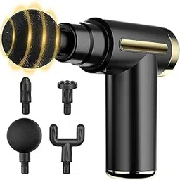 Waafy Mini Massage Gun – Deep Tissue Handheld Massager for Full Body Pain Relief – Small & Powerful, 6 Speeds, 4 Heads, Rechargeable for Men & Women (Gun Massager)-image-59
