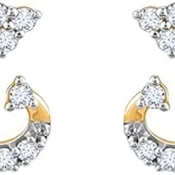 giva 14K Yellow Gold Frilly Lab grow Diamond Earrings| Gifts for Women | With Certificate of Authenticity and BIS-Hallmarked Gold Jewelry-picture-26