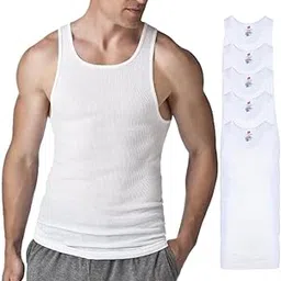 hanes Men's Tall Man Ribbed Tank Top (Pack of Three)-picture-50
