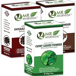 MR Ayurveda Curry Leaves, Shikakai & Reetha Powder - Pack of 3 (300 Grams)-picture-10