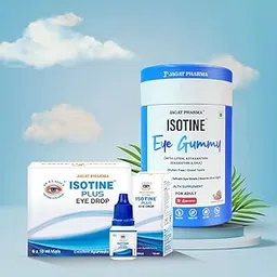 Jagat Pharma Isotine Eye Gummy (Adults) - 30 Gummies + Isotine Plus Combo - Nutritional Supplement for Eye Health - Unisex-picture-31