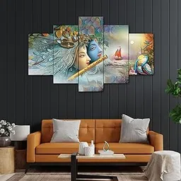 perpetual Paintings for Wall Decoration - Set of 5,3d Scenery Wall Painting for Living Room Large Size with Frames for Wall Decor and Home Decoration, Hotel, Office (75 CM X 43 CM) KM-image-27