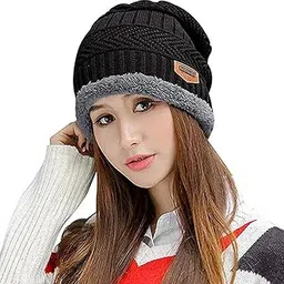 hindawi Winter Beanie Scarf for Boys Girls (5-12 Years) Hats Circle Scarf Kids Slouchy Skull Cap-picture-53