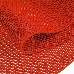 Panipat Surgicals PVC Rubber Anti Skid Jali Mat for Home, Bathroom, Kitchen, Office, Anti-Slip, Waterproof & Durable Floor Mat (Red, 2x9 Feet)-image-2
